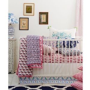 Roberta Roller Rabbit - Crib Skirt (lavender whale print )